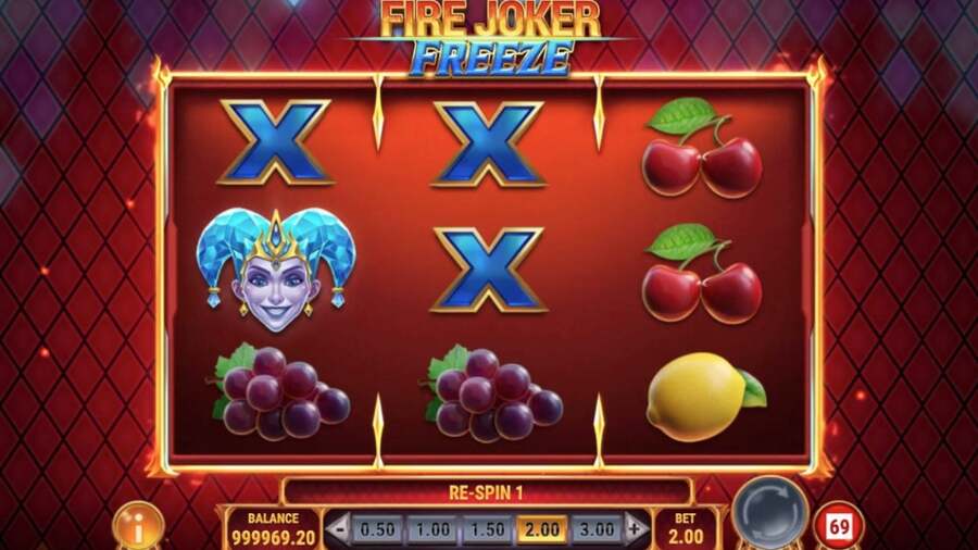 Interface machine à sous Fire Joker Freeze